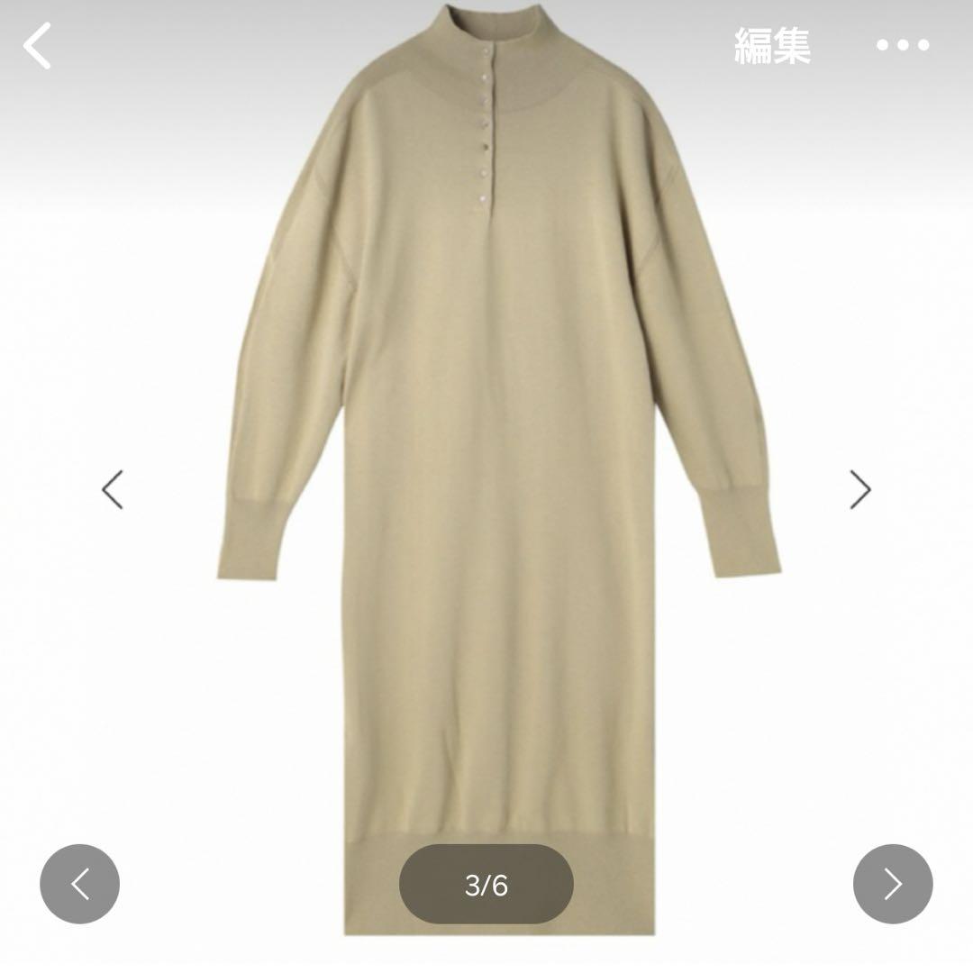 ベージュ完売早い者勝ち‼️etre tokyo 2wayタートルニットワンピース
