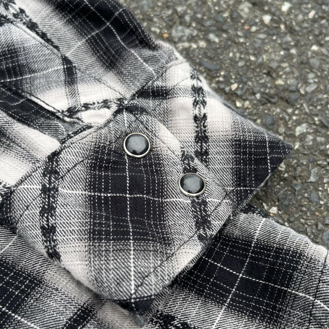 90’s archive gimmick check shirts メタル 金属