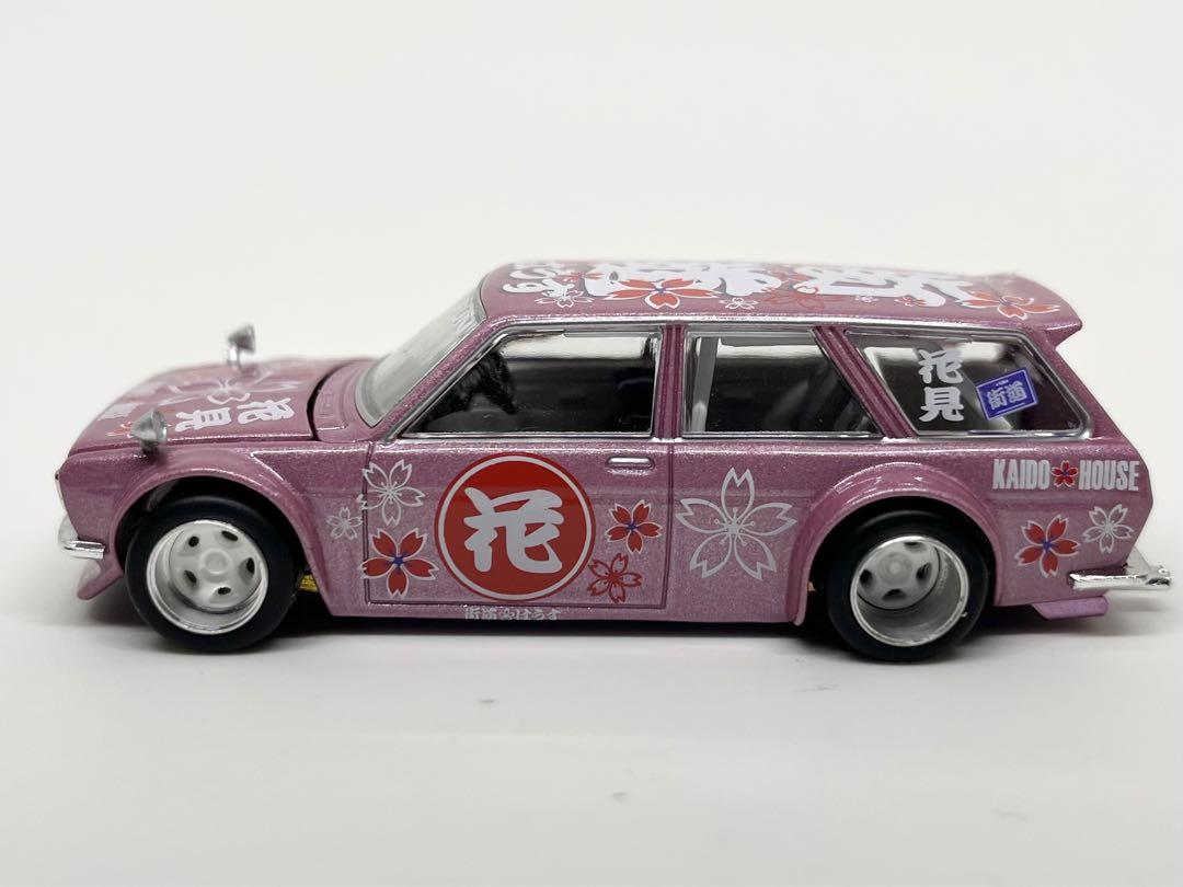 ダ*ワ様 MINI GT 街道ハウス 1971 ダットサン 510 ワゴン 花見 MINI GT 街道ハウス 1971 ダットサン 510 ワゴン 花見 ピンク