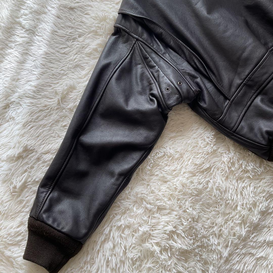 美品✨ VAN JACKET レザージャケット　G=1 フライト　ボア 茶系　M