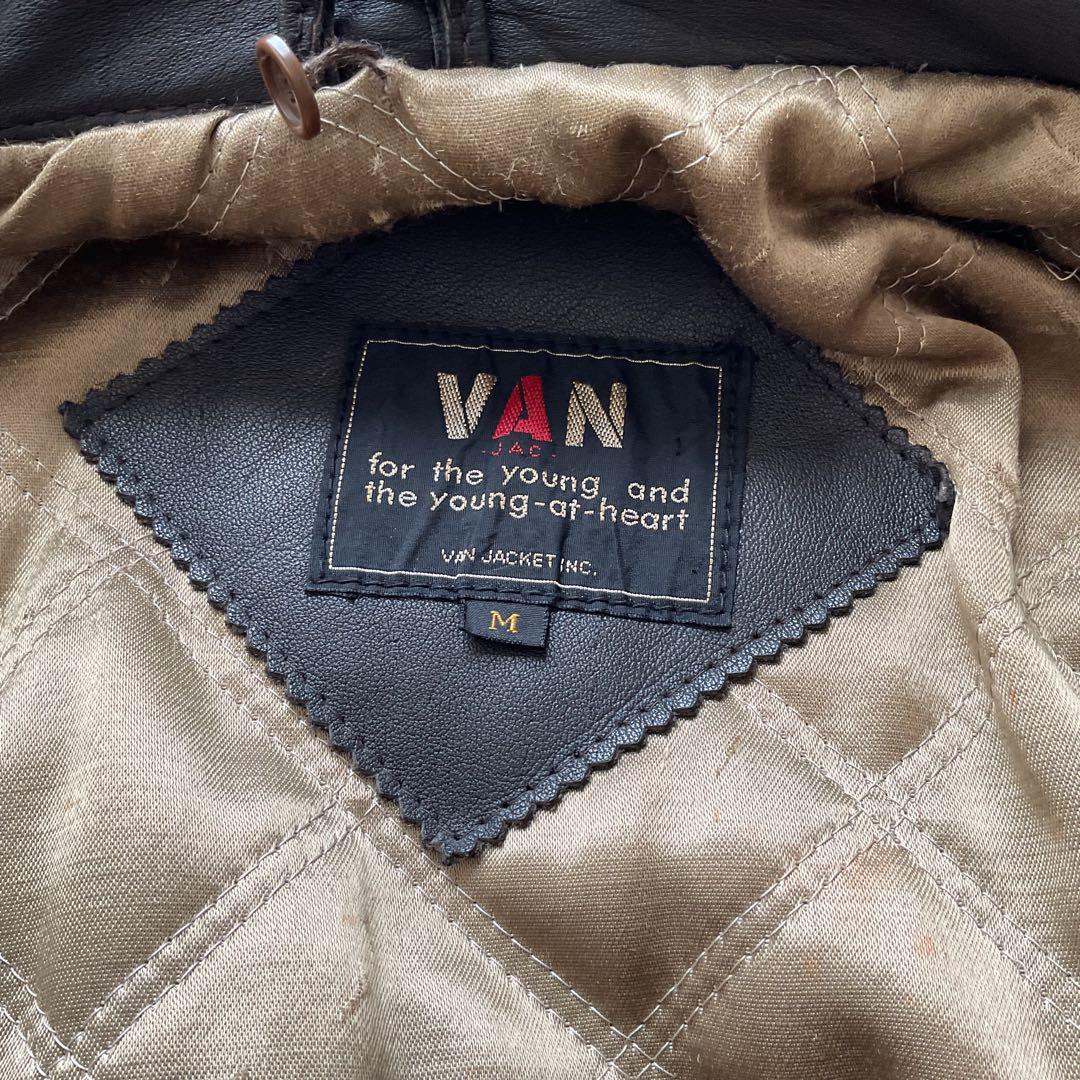 美品✨ VAN JACKET レザージャケット　G=1 フライト　ボア 茶系　M