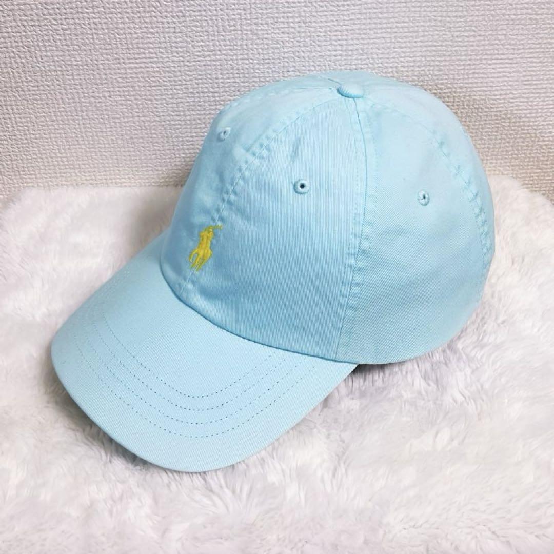 【新品未使用】POLO RALPH LAUREN コットンキャップ ライトブルー