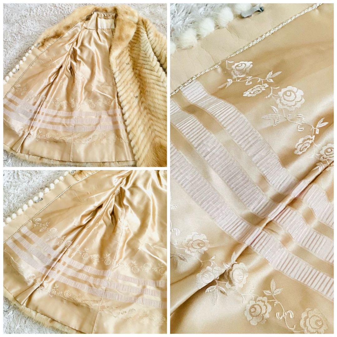 通販爆買い kjojo様専用✨✨ EMBA 高級パロミノミンクコート シェブロン 0sHXV-m30702556530 お得新品