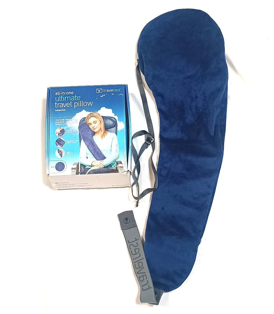 travelrest 　高級トラベルピロー 　ブルー　ネイビー