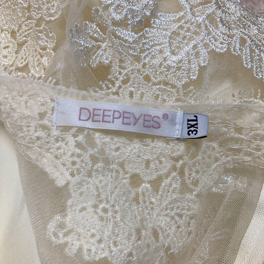 新品同様　3XL　DEEPEYES パーティードレス ロング丈 レース　カクテル