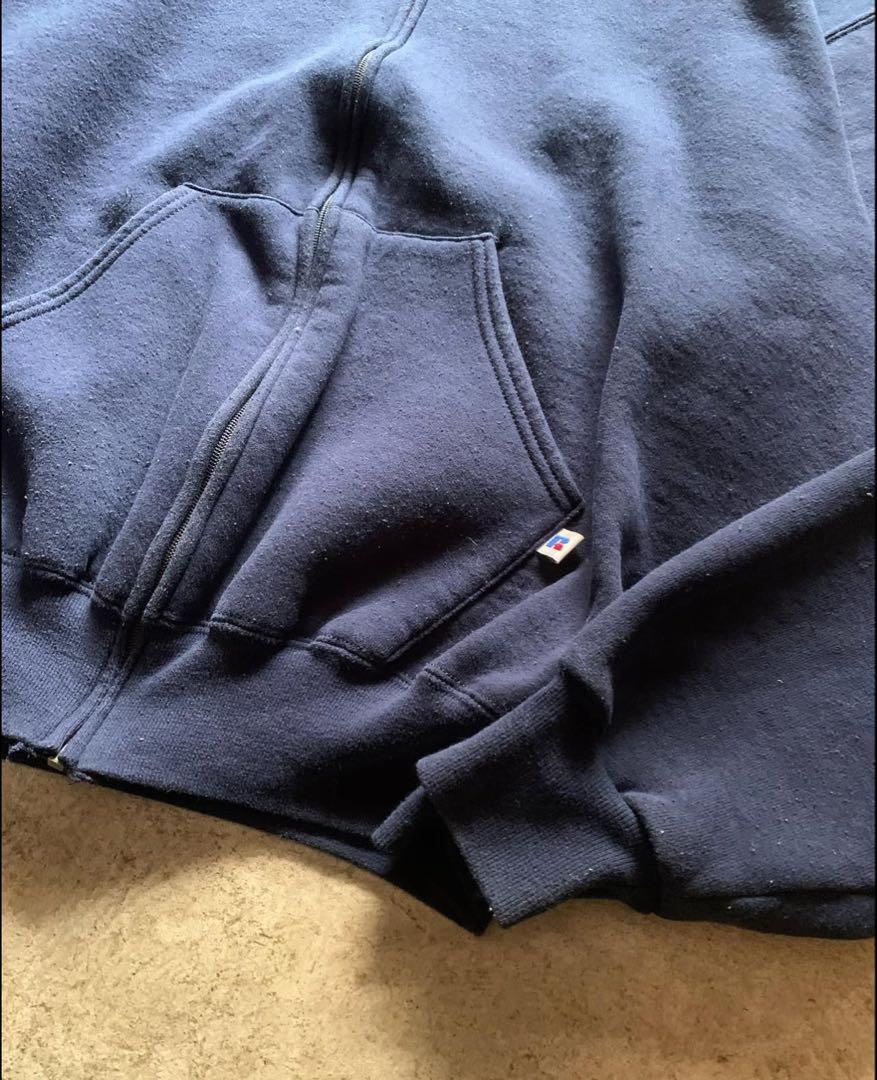 90s Russell Athletic ジップアップ スウェットカーディガン