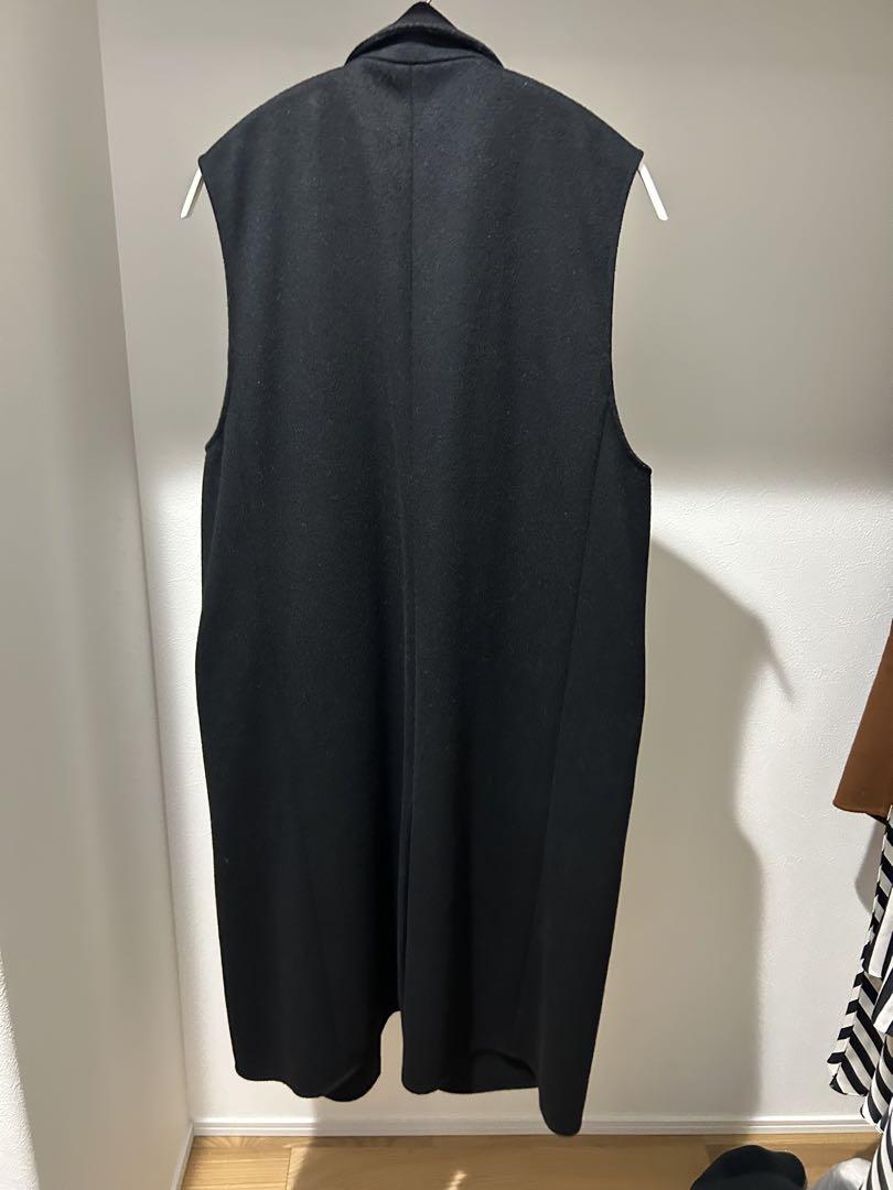 美品　Theory　23SS　リネン　ロングジレ　ベスト　ブラック　S Theory luxe - Theory luxe 22aw ロングジレの通販 by yu♡'s
