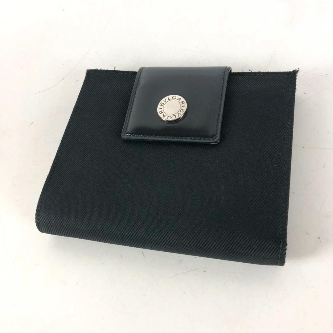 BVLGARI ブラックレザー 二つ折り財布 BVLGARI ブルガリ 二つ折り財布 ブラック レザー メンズ