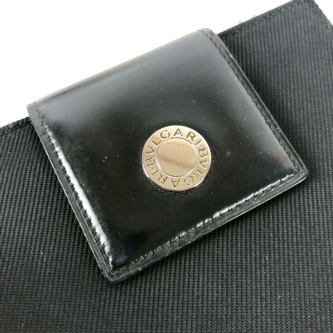 BVLGARI ブルガリ 二つ折り財布 ブラック レザー メンズ