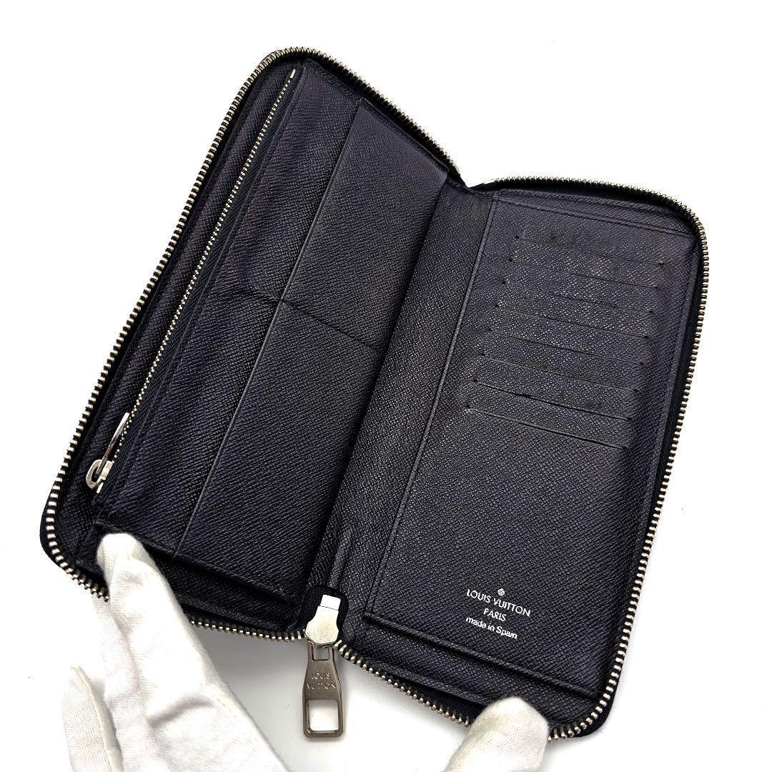 最後の一人様　ヴェルティカル　ダミエグラフィット　ジッピー　長財布　D144