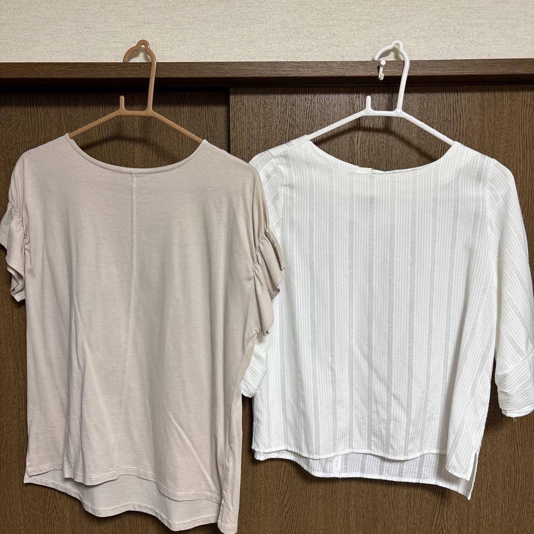anysis ブラウス　シャツ2点セット　ベージュ ホワイト