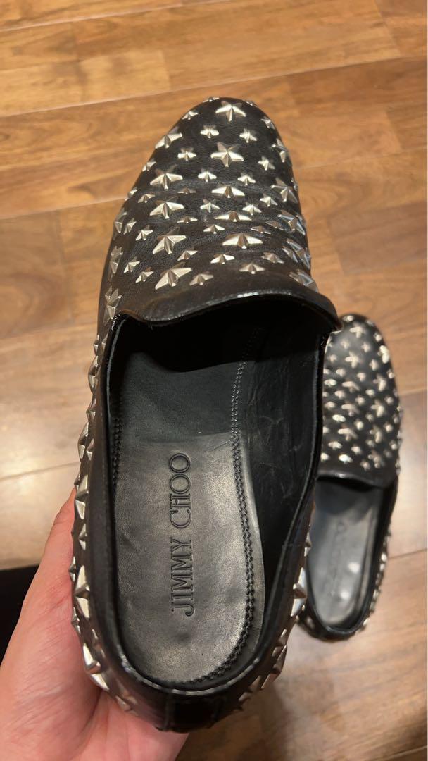 JIMMY CHOO ジミーチュウ スター スタッズ スリッポン ブラック 画像4
