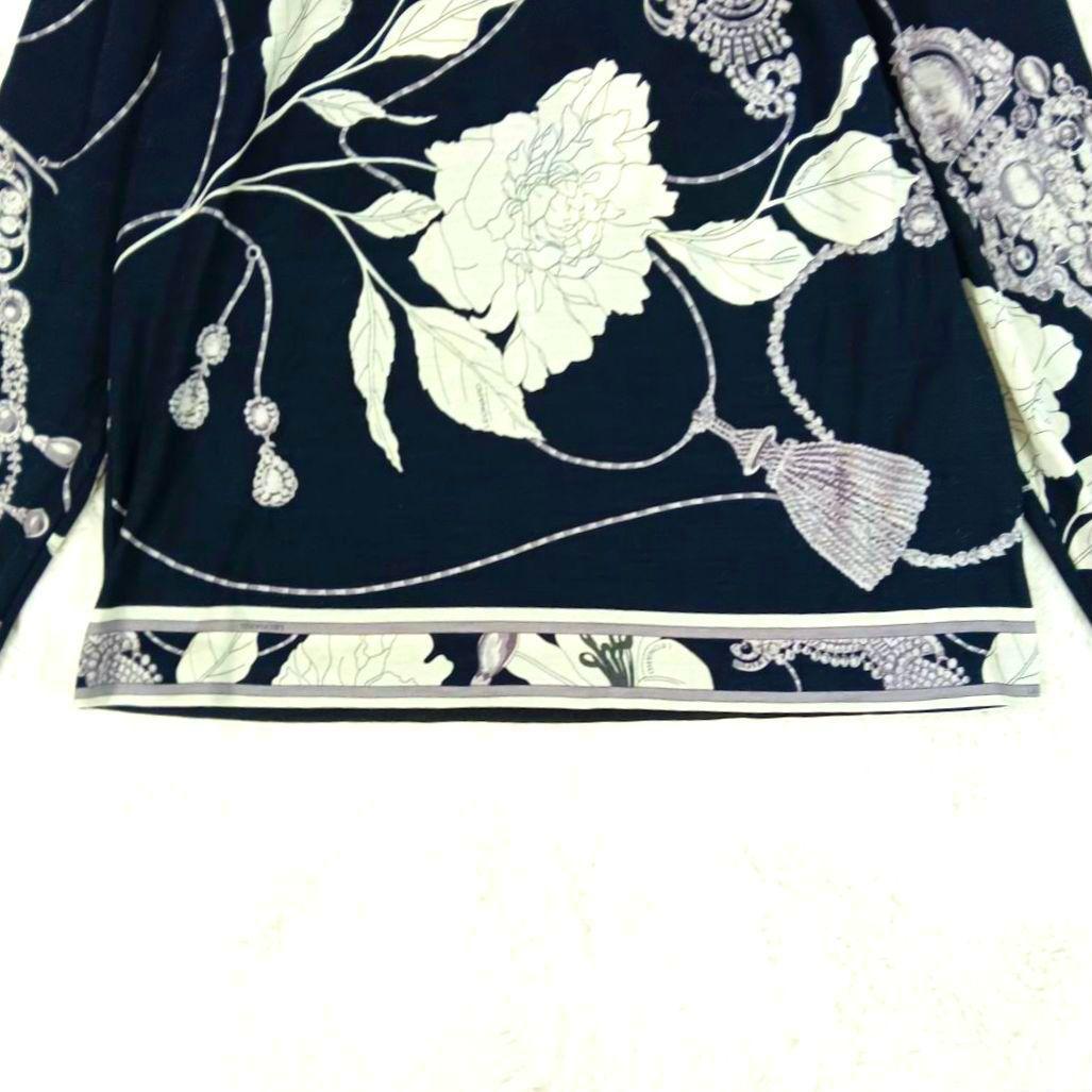 LEONARD FASHION（レオナール）花柄 長袖トップス サイズ40　上品