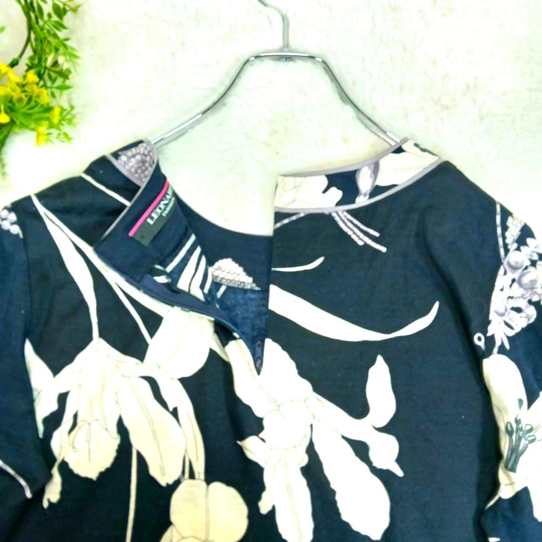 LEONARD FASHION（レオナール）花柄 長袖トップス サイズ40　上品