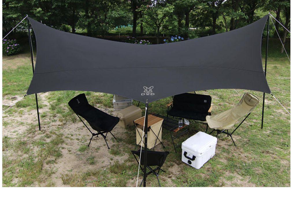 超美品　付属品完備　DOD オクラタープ 黒　　使用感　焚き火臭なし