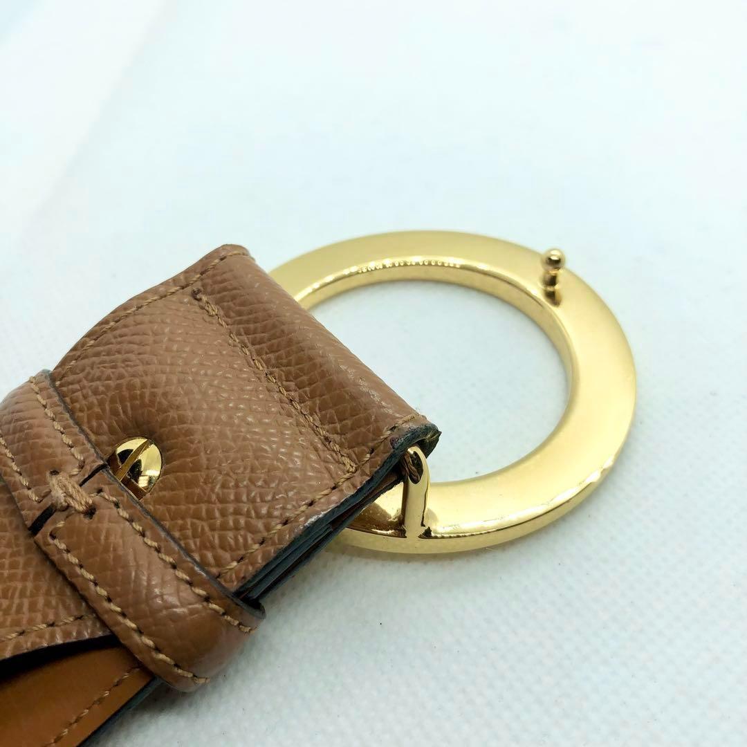 ⭐️美品⭐️サークル ロゴ ブルガリ ベルト レザー ゴールド