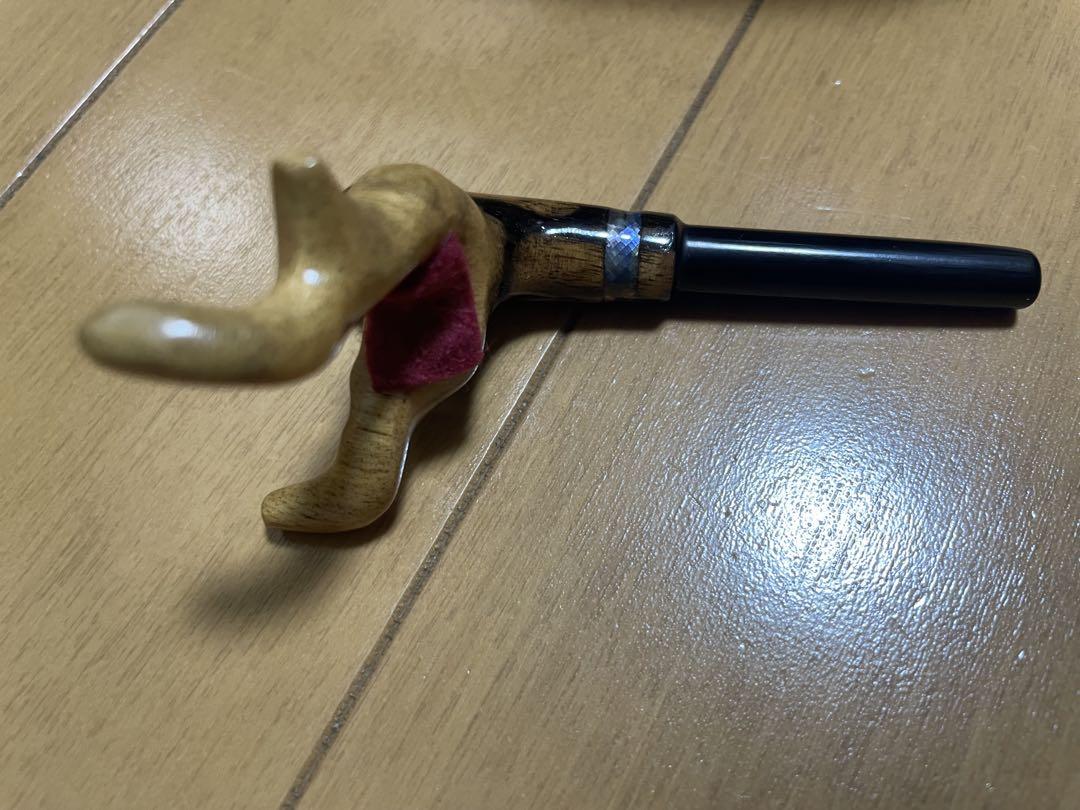ヘラブナ　竹宗　大砲型万力　希少黒柿　小型