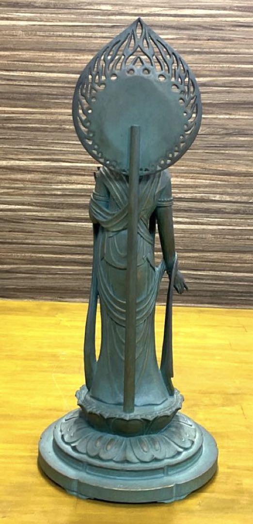 聖観世音菩薩像　大仏師　松久宗琳 　ブロンズ像　共箱付き