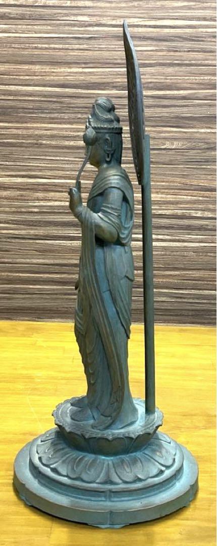 聖観世音菩薩像　大仏師　松久宗琳 　ブロンズ像　共箱付き