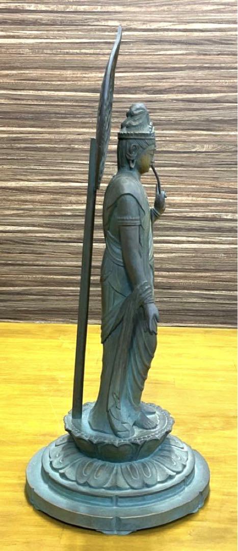 聖観世音菩薩像　大仏師　松久宗琳 　ブロンズ像　共箱付き