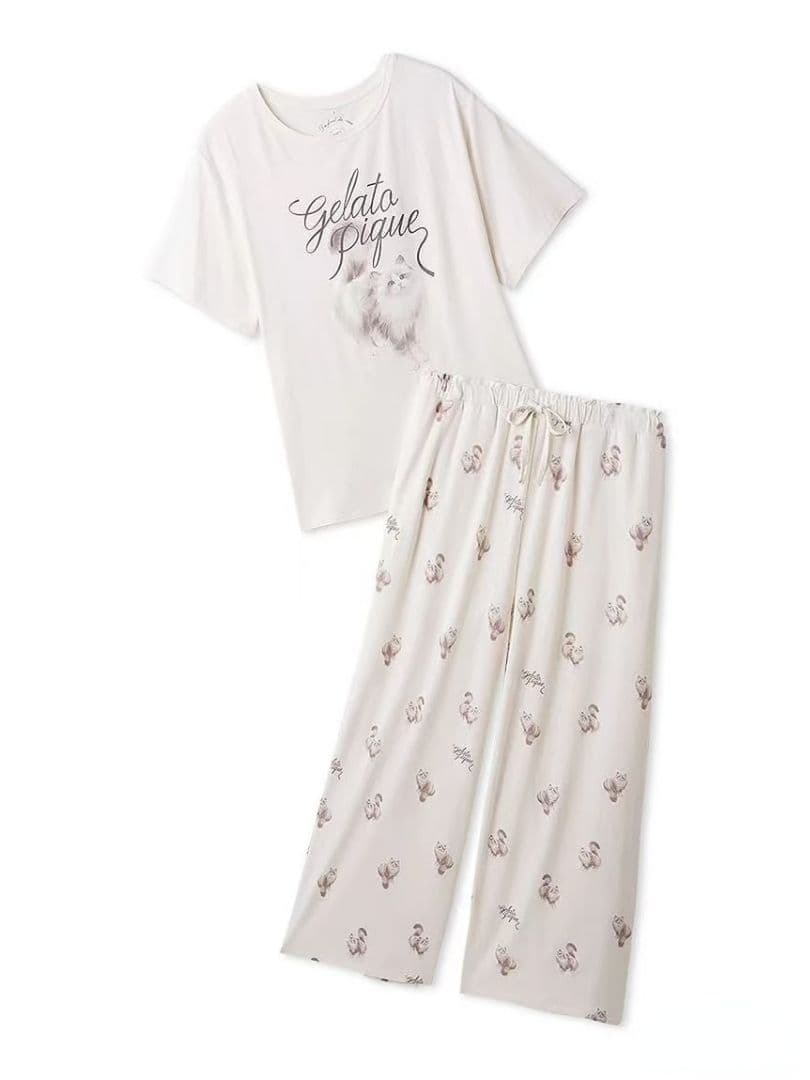 Gelato Pique ルームウェア 猫プリント