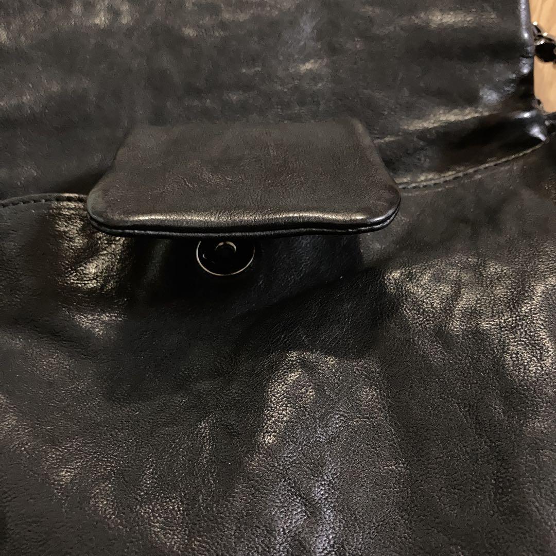CHANEL ブラックレザー ショルダーバッグ CHANEL ブラック レザー ショルダーバッグ - メルカリ