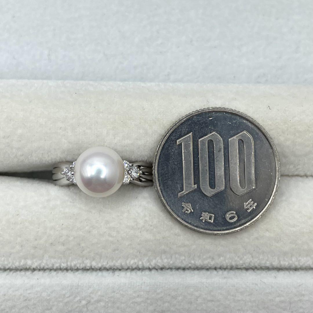 TASAKI pt900 パール ダイヤ0.14ct リング