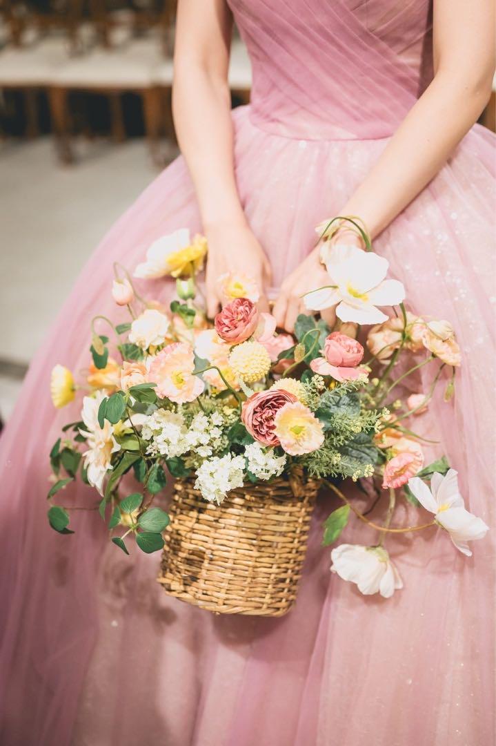 アーティフィシャルフラワー ブーケ 結婚式 バスケット バスケットブーケ 画像3