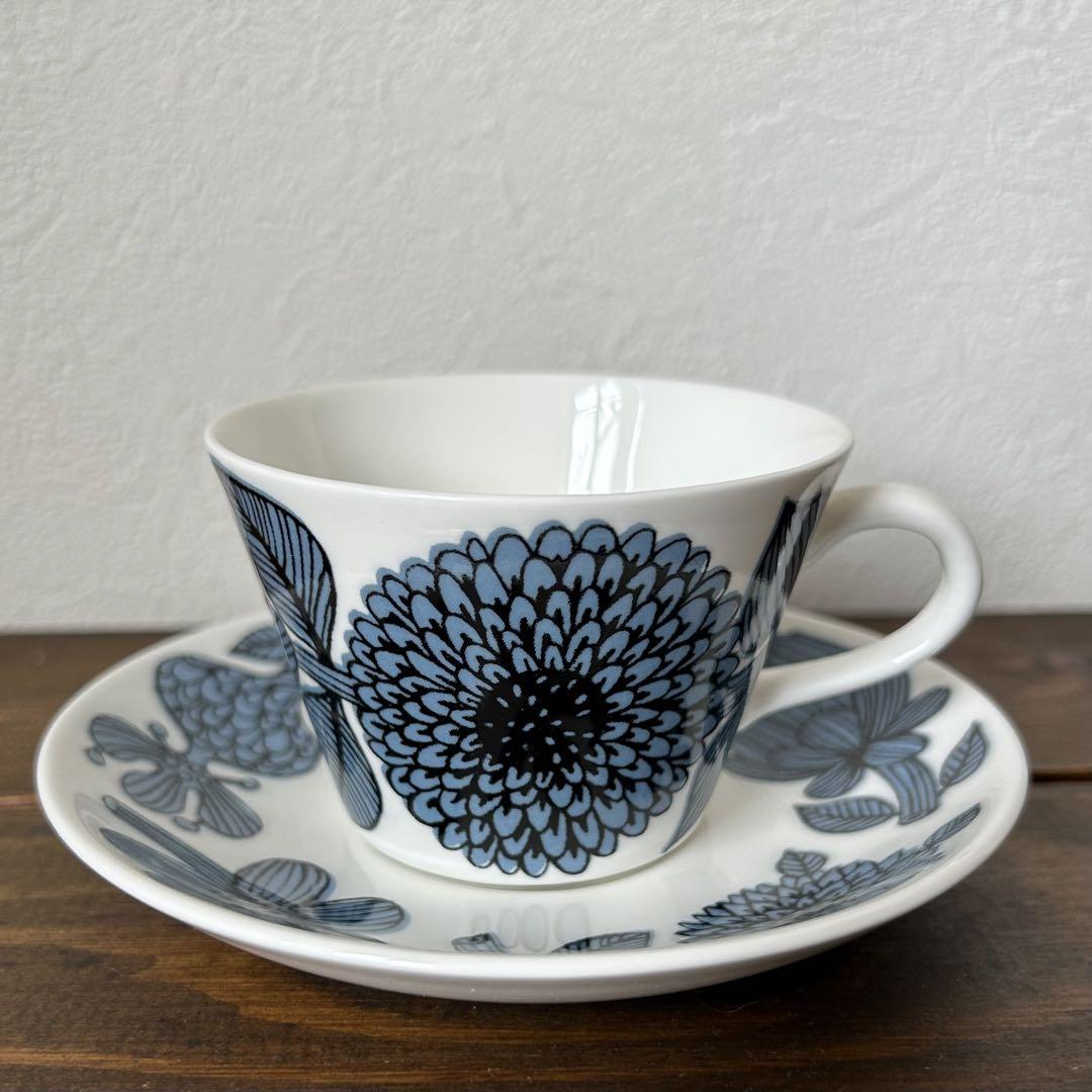 スティグ・リンドベリ Blue Aster コーヒーカップ＆ソーサー