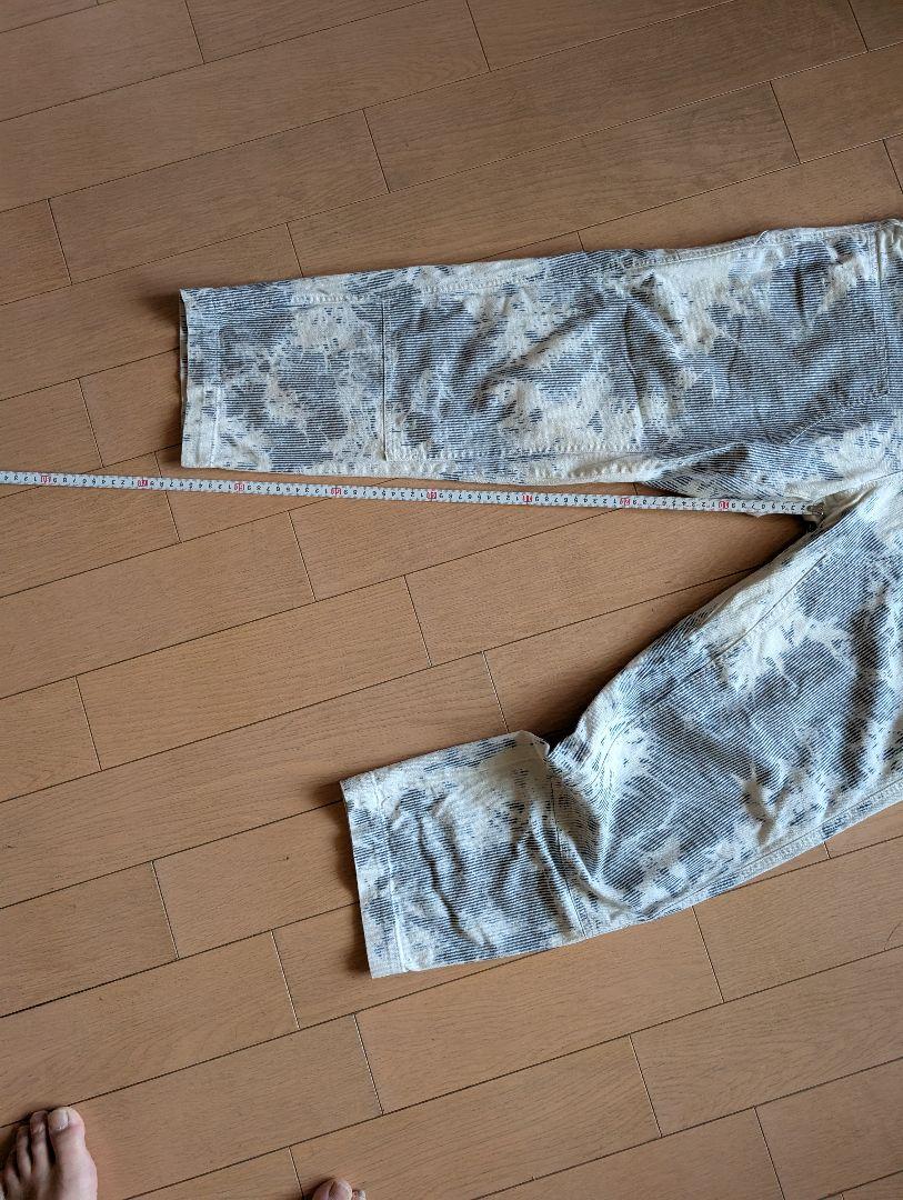 stussy ステューシーw32 タイダイ柄 ヒッコリー系 ダブルニーペインター