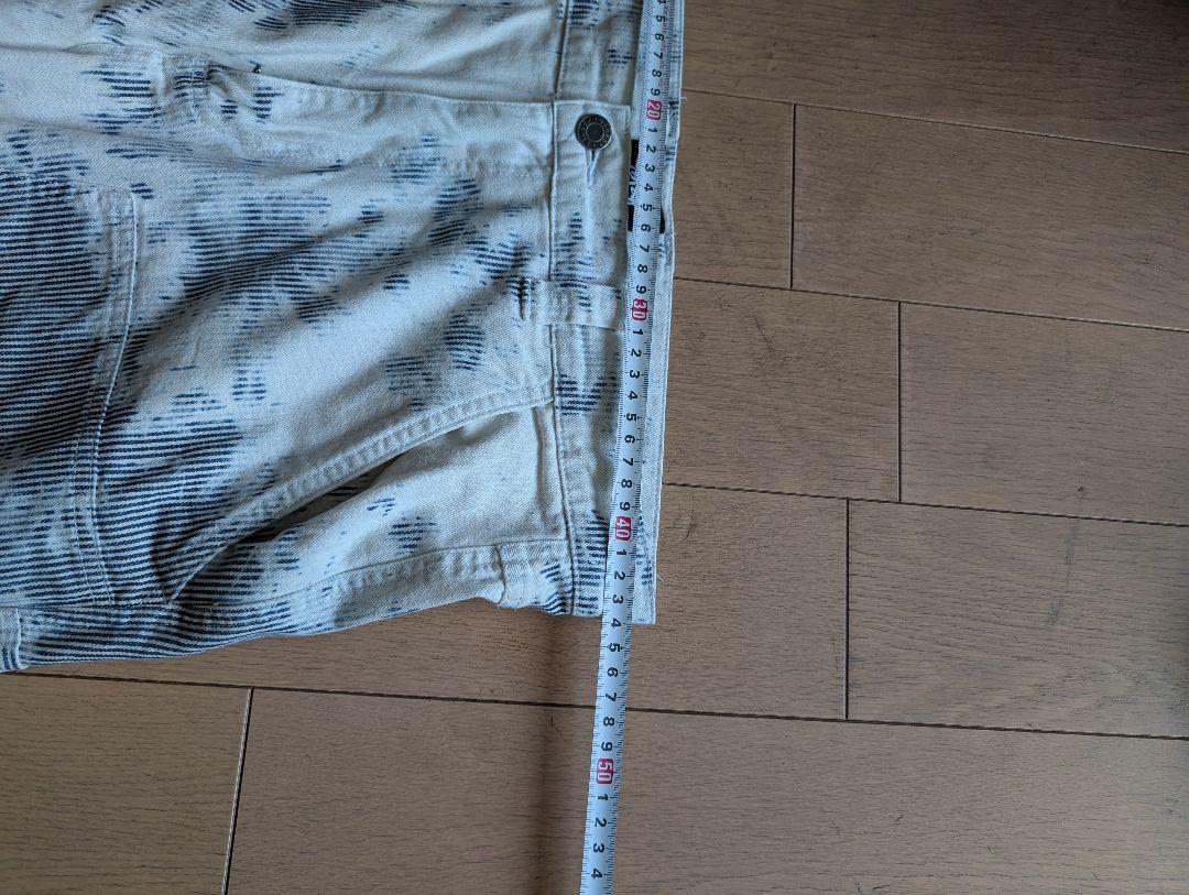 stussy ステューシーw32 タイダイ柄 ヒッコリー系 ダブルニーペインター