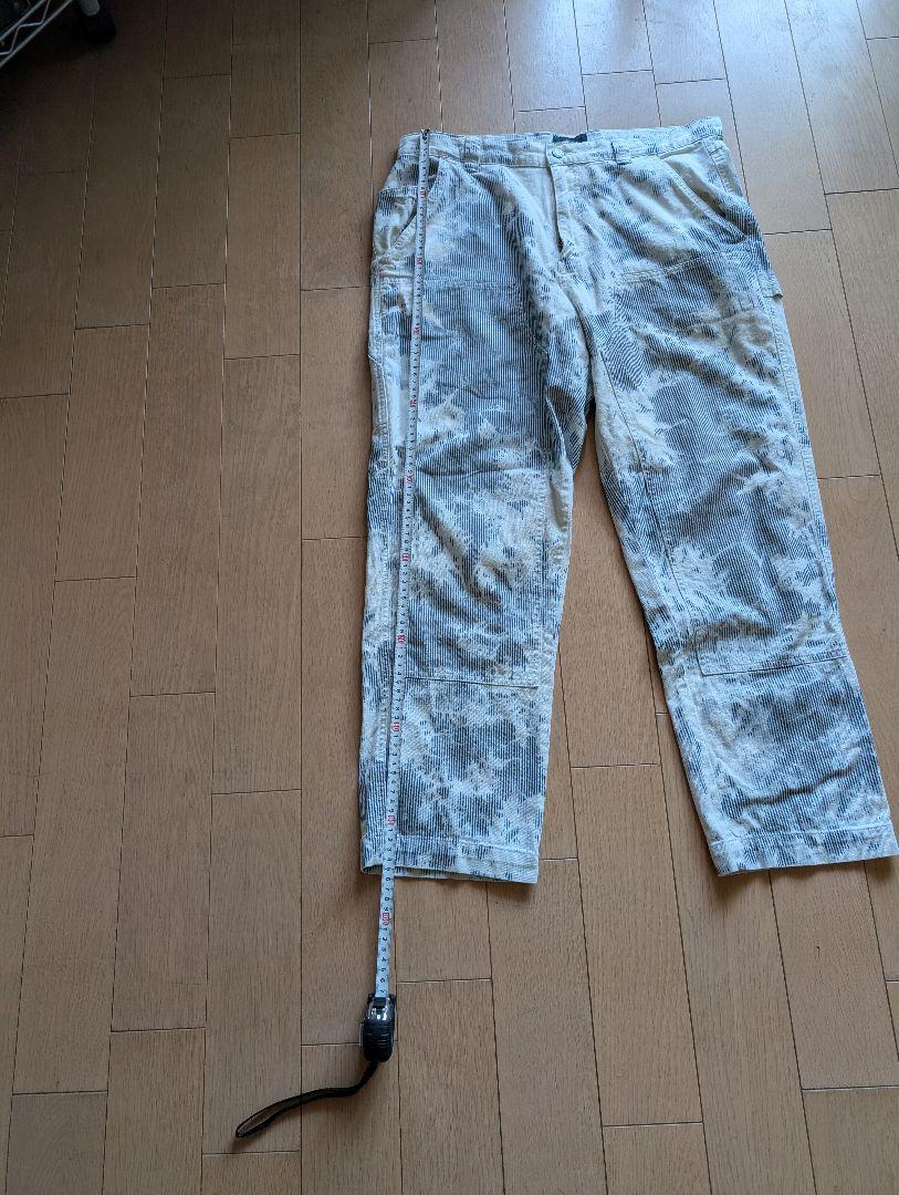 stussy ステューシーw32 タイダイ柄 ヒッコリー系 ダブルニーペインター