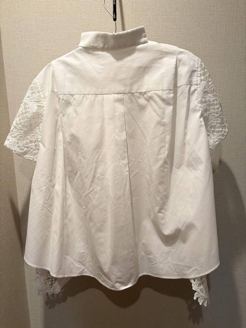 sacai サカイ レース ブラウス ホワイト - メルカリ