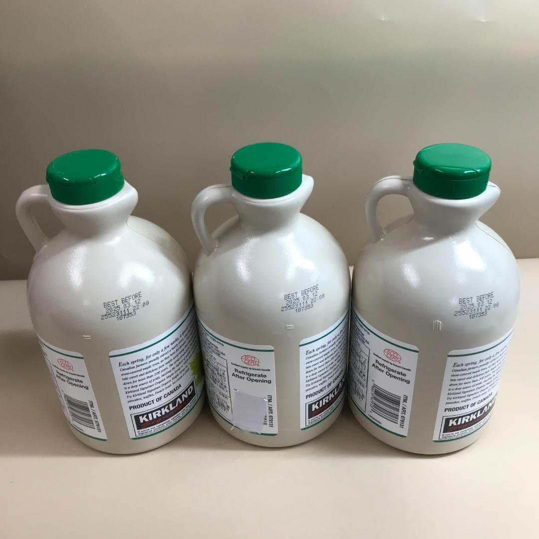 カークランドシグネチャー オーガニックメープルシロップ 1L*3