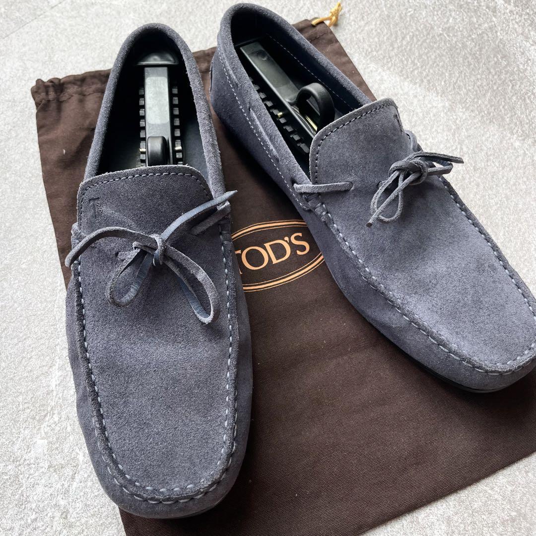 良品】TOD'S スエード ドライビングシューズ ローファー メンズ 良品】TOD'S スエード ドライビングシューズ ローファー メンズ