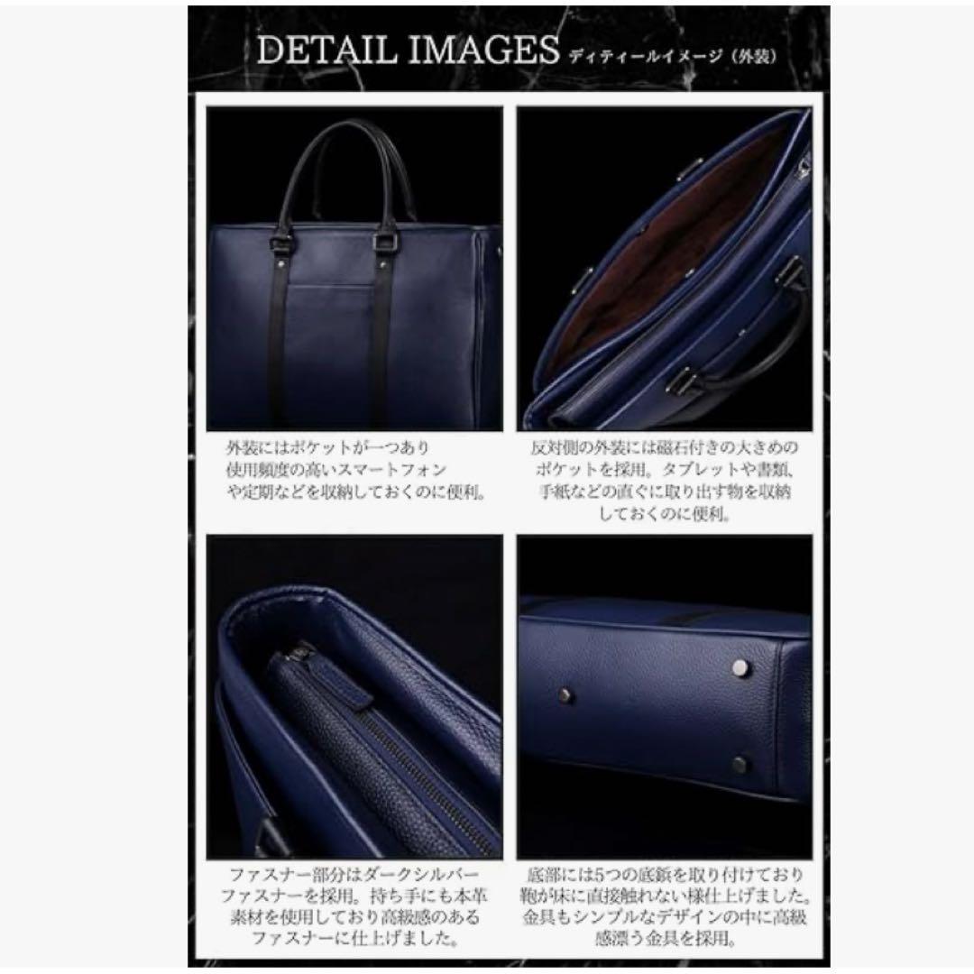Cheval noir ネイビー ブラウン ビジネスバッグ 大容量✨