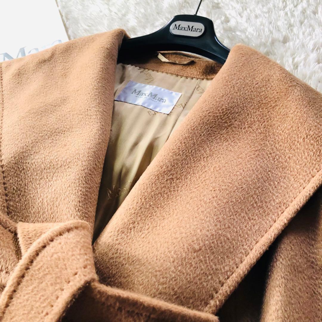 極美品✨マックスマーラ フーデッドコート リアルト キャメル100% 白