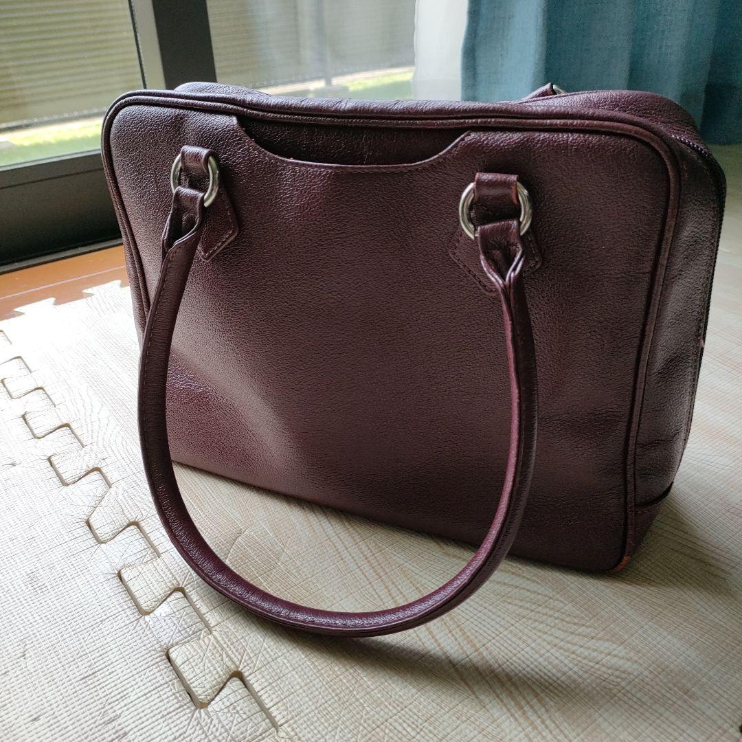 濱野　ミニボストンバッグ　ボルドー