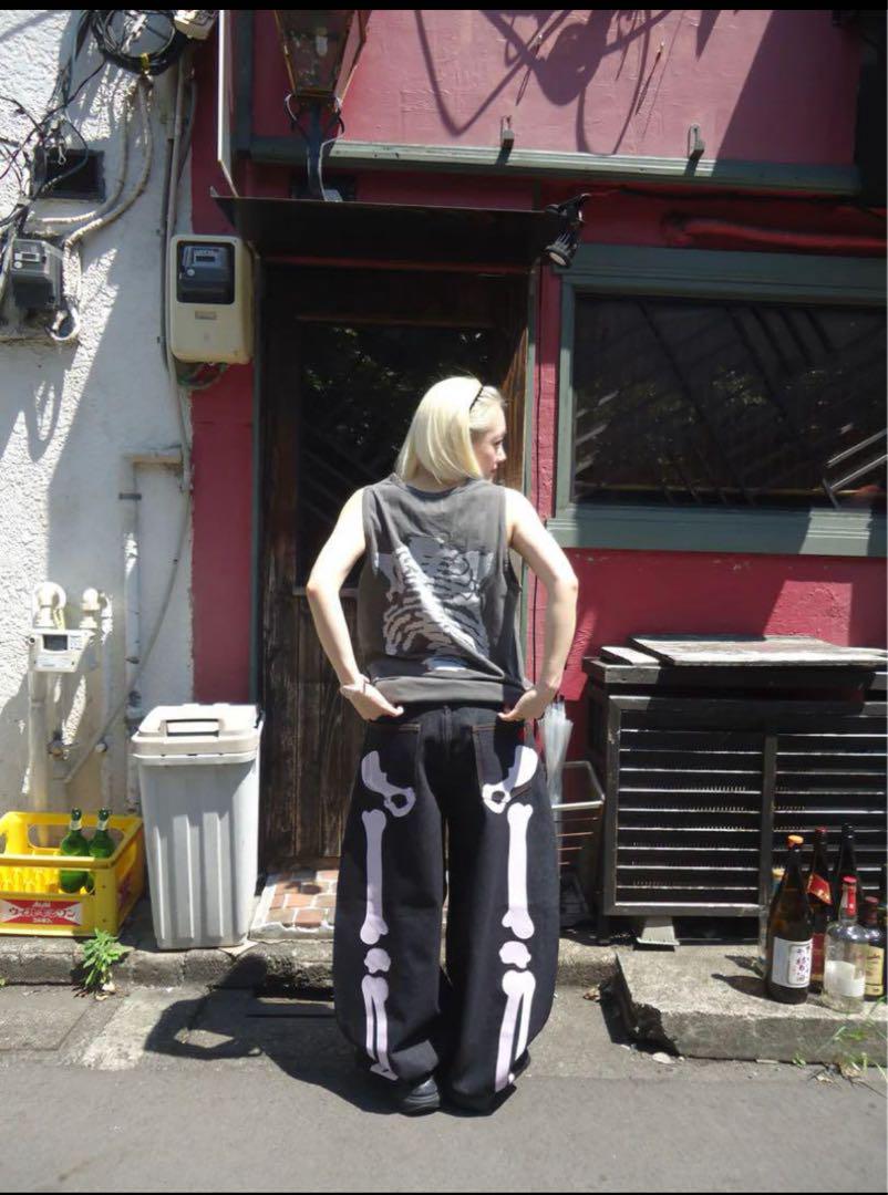 90 Bone Rigid Denim Pants Pink