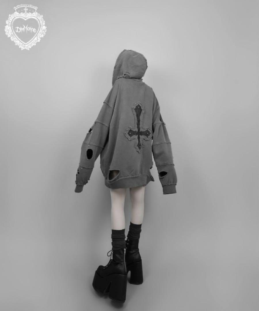 メゾンマルジェラ 変形パーカー ポンチョ ブラック ヴィンテージ加工 XS表記 メゾンマルジェラ 変形パーカー ポンチョ ブラック ヴィンテージ