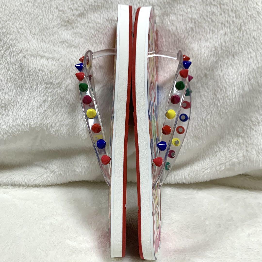 未使用 Christian Louboutin 希少カラー スタッズ サンダル