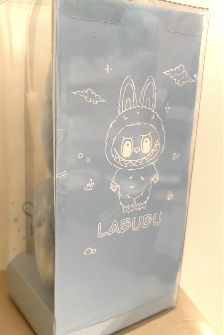 ZIMOMO LABUBU ぬいぐるみ ブルー ハートしっぽ マーブル① Labubu ZIMOMO ラブブ ジモモ マーブルブルー ハートしっぽ