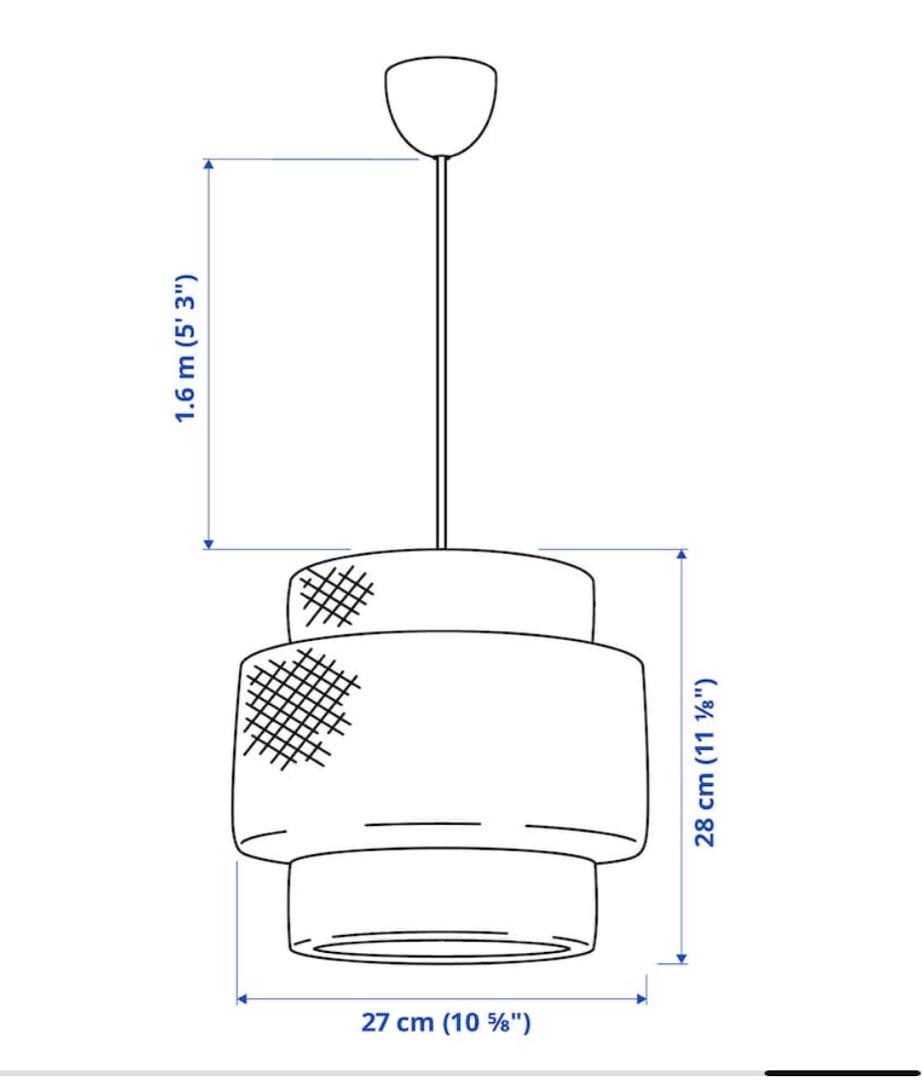 美品】IKEA イケア 照明 スィネリグ 27㎝ 竹 ペンダントライト