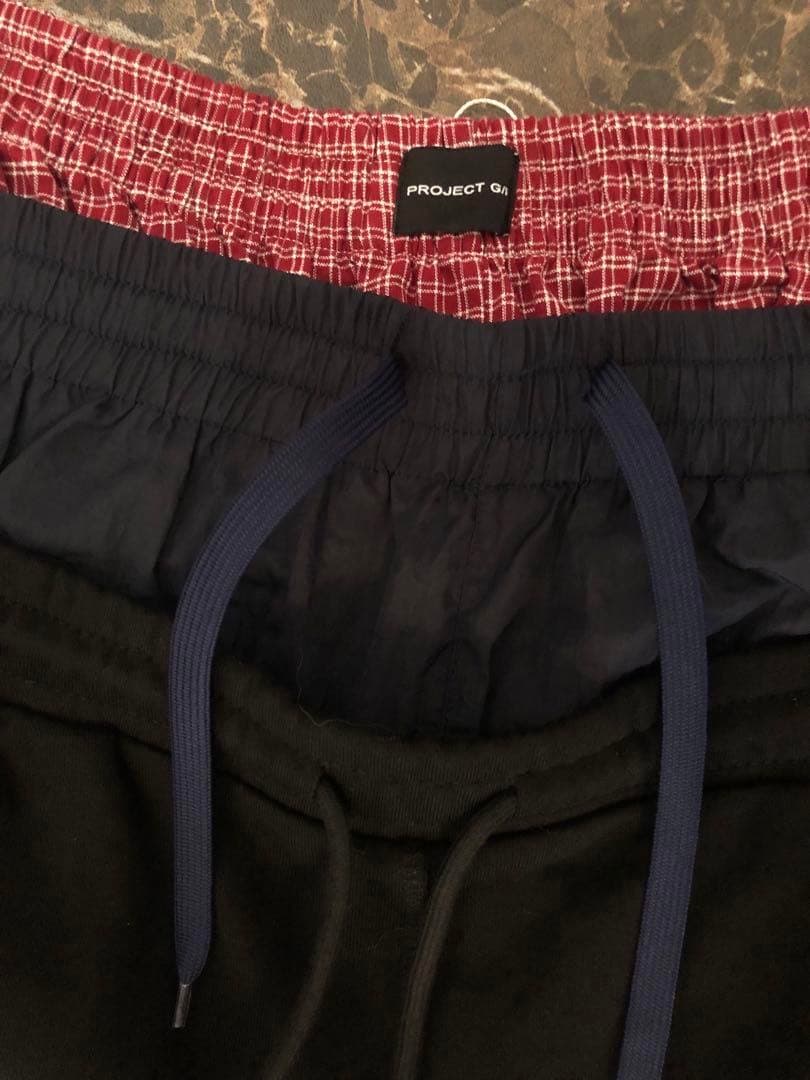 PROJECT G/R 3 LAYERED SWEAT PANTS / BLK