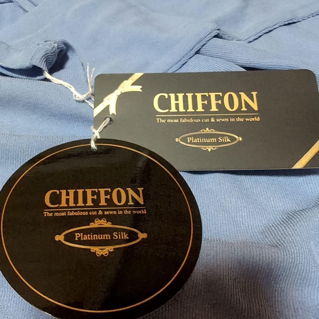 天使の綿シフォン　CHIFFON シルク100% ハイネック長袖Tシャツ L balifitnesscenter.com