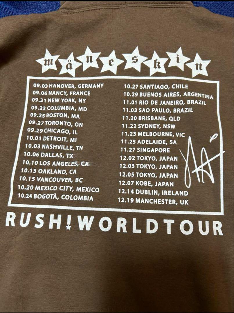 L 新品 マネスキン MÅNESKIN Rush! WORLD ツアーパーカー