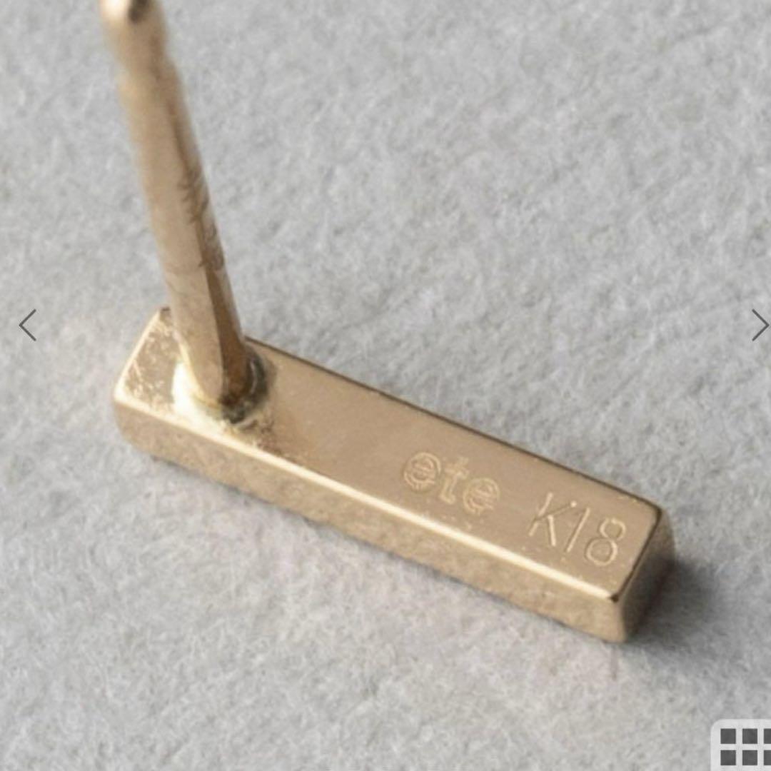 エテ　K18YG クレール トライアングルカット ピアス