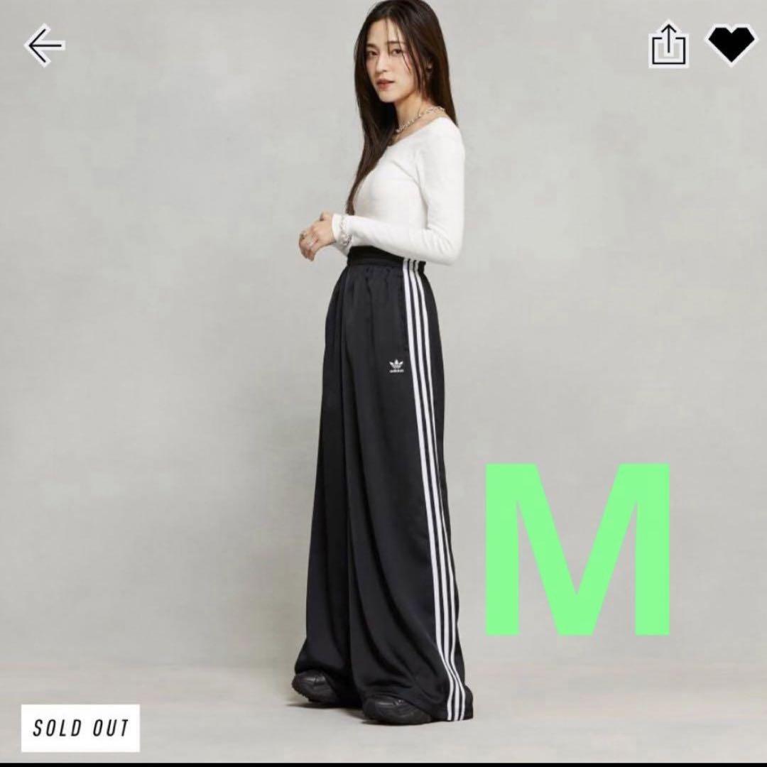 【M】 adidas サテンワイドレッグ トラックパンツIU2520 常田大希 常田大希 adidas アディカラー サテン ワイドレッグ トラックパンツ