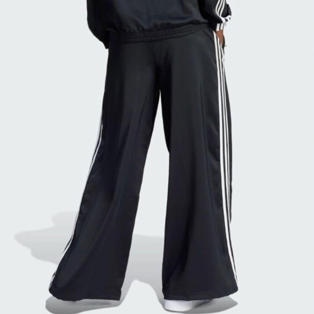 常田大希 adidas アディカラー サテン ワイドレッグ トラックパンツ