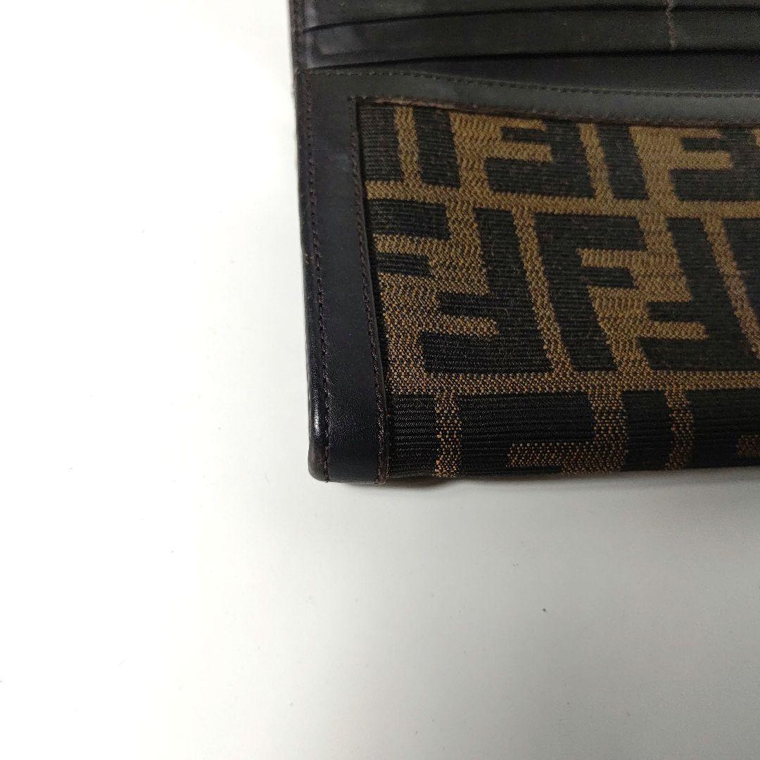 【美品✨】FENDI　フェンディ　長財布　ズッカ柄　キャンバスレザー　箱付き